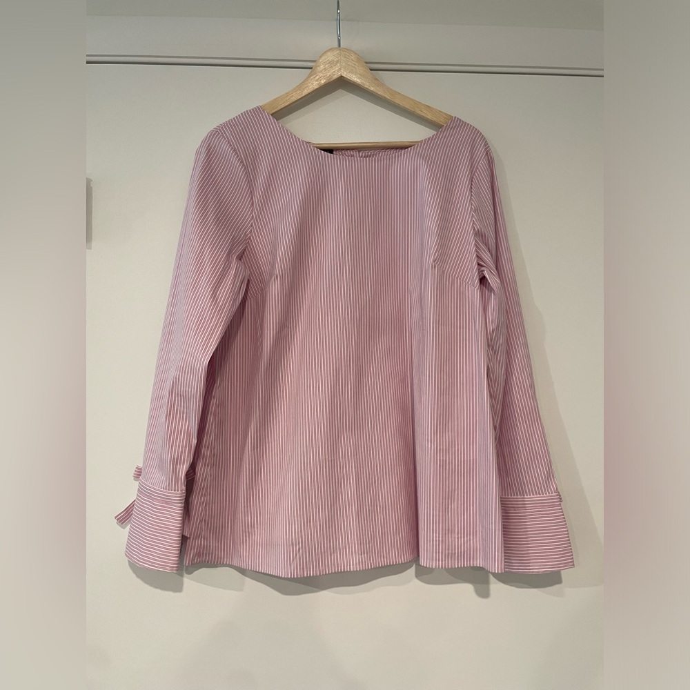 Talbots • Bow Sleeve Button Back Top